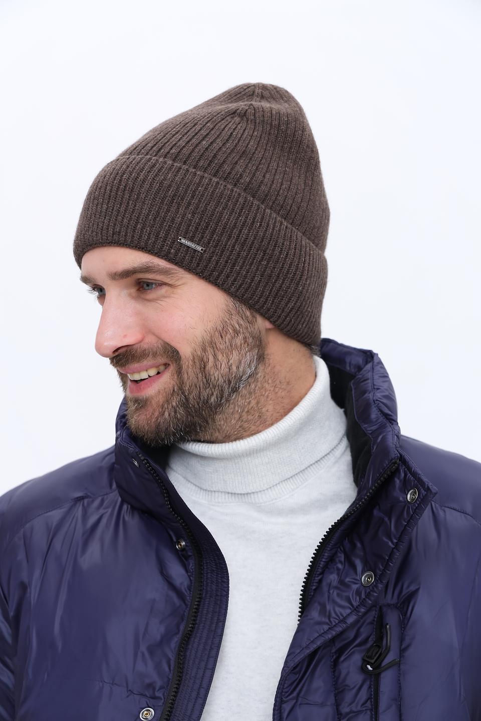 Шапка Marhatter мужская коричневая