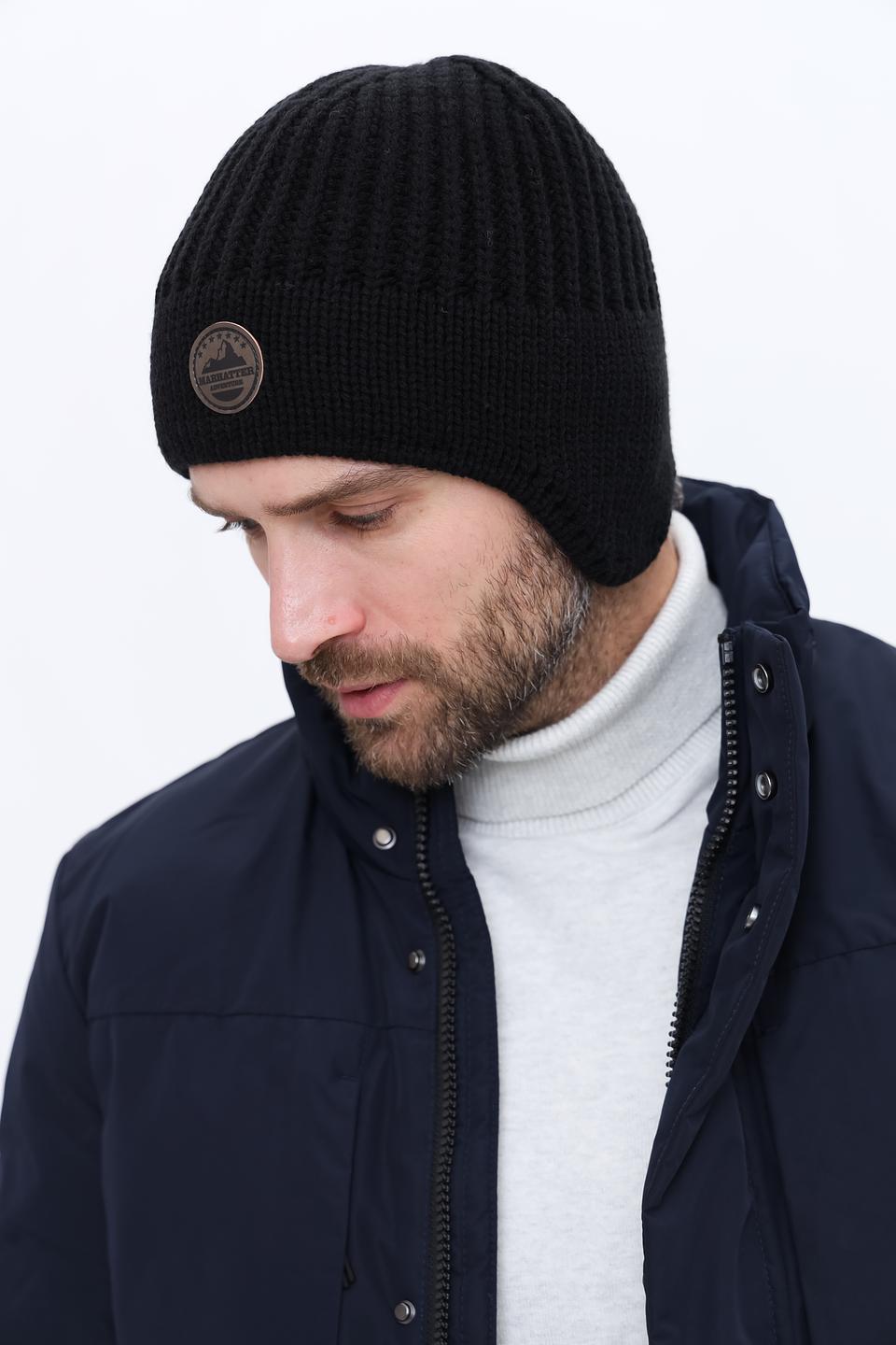 Шапка Marhatter чёрная вязаная