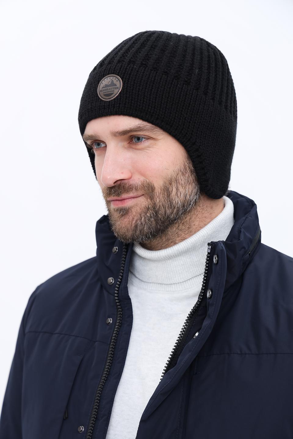 Шапка Marhatter чёрная вязаная