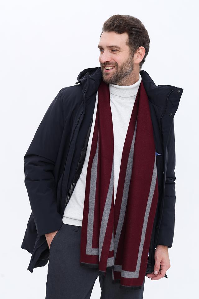 Шарф Pezzo в полоску бордовый