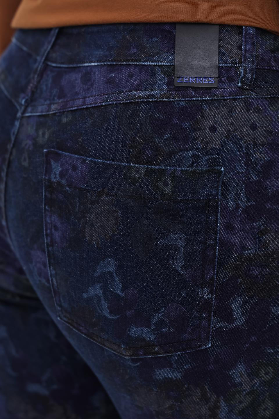 Джинсы Zerres с цветочным принтом