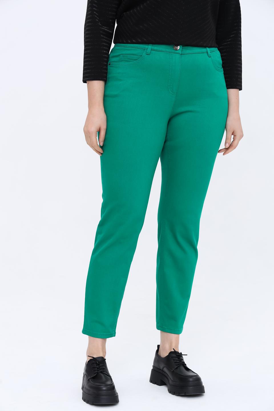 Джинсы Samoon изумрудные