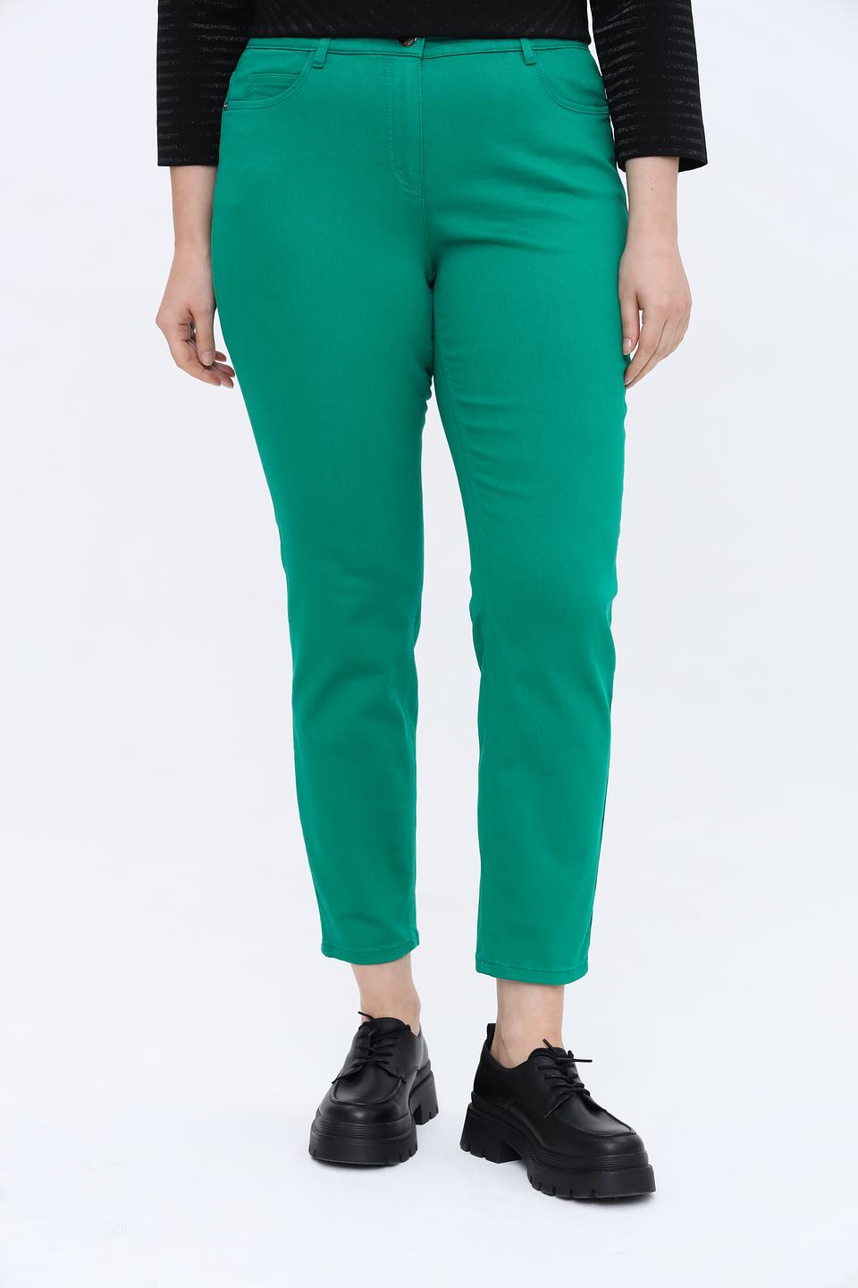 Джинсы Samoon изумрудные