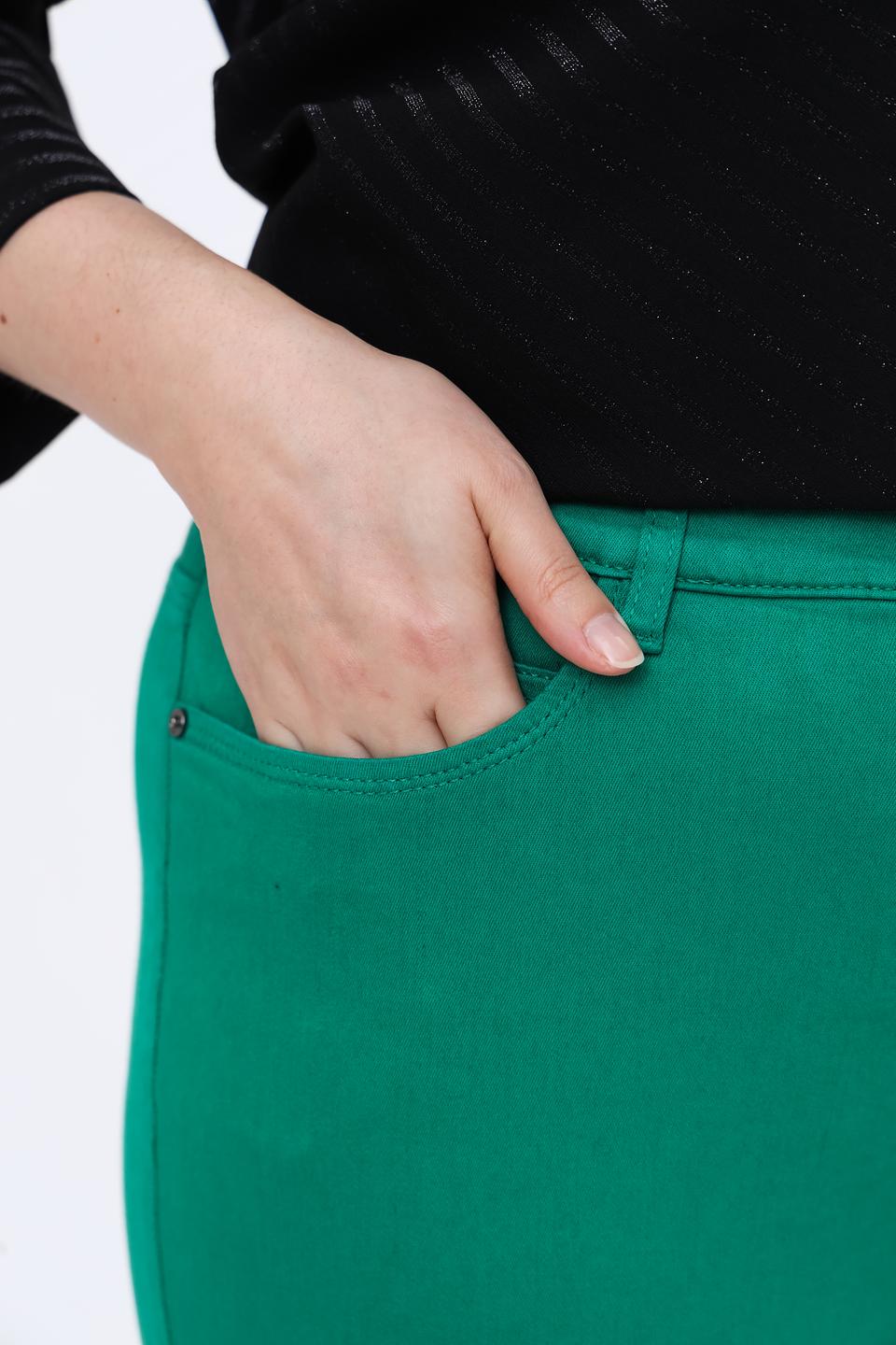 Джинсы Samoon изумрудные