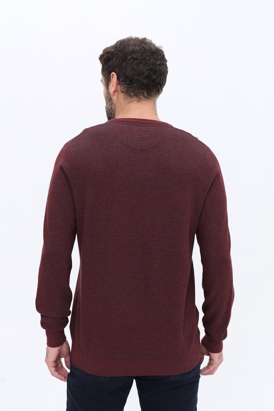 Джемпер Casa Moda бордовый с текстурой