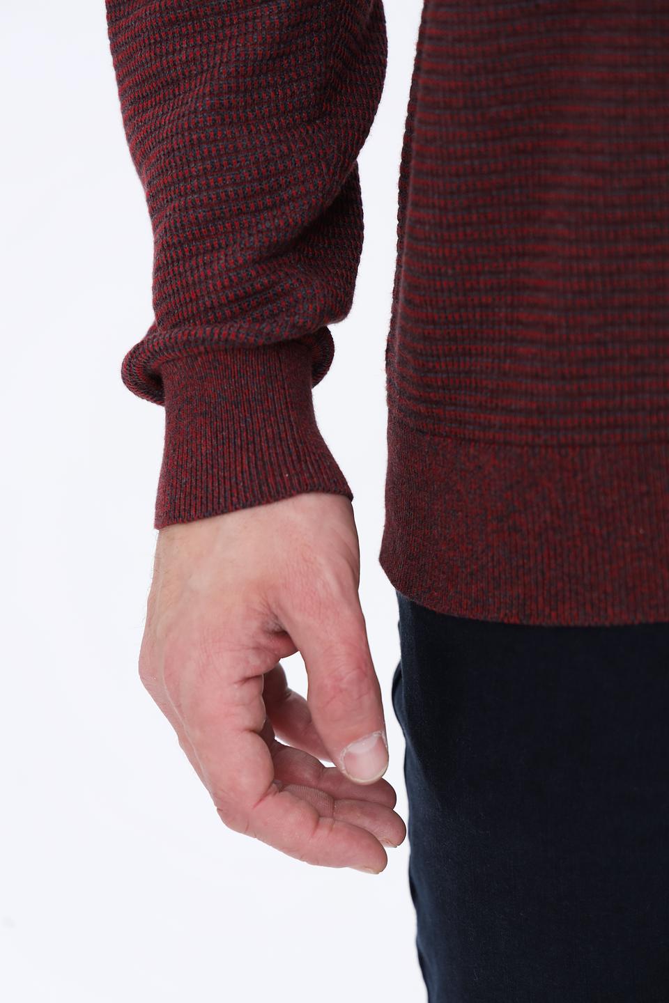 Джемпер Casa Moda бордовый с текстурой