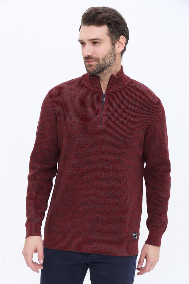 Джемпер Casa Moda с молнией бордовый