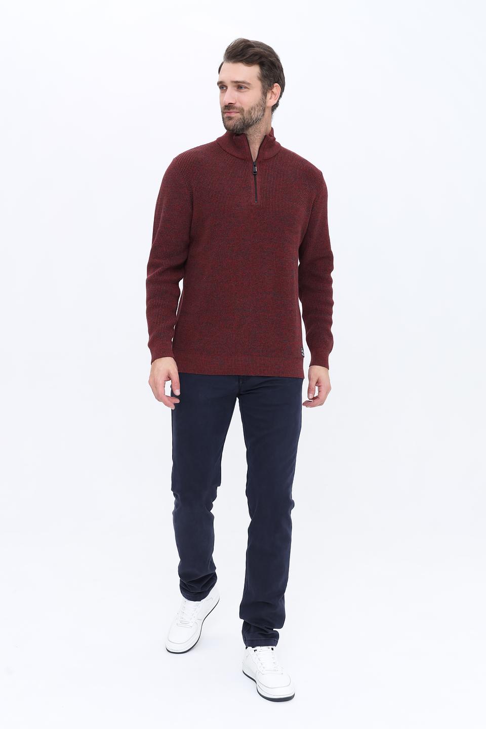 Джемпер Casa Moda с молнией бордовый