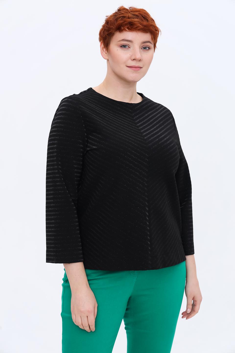 Пуловер Bianca чёрный с узором