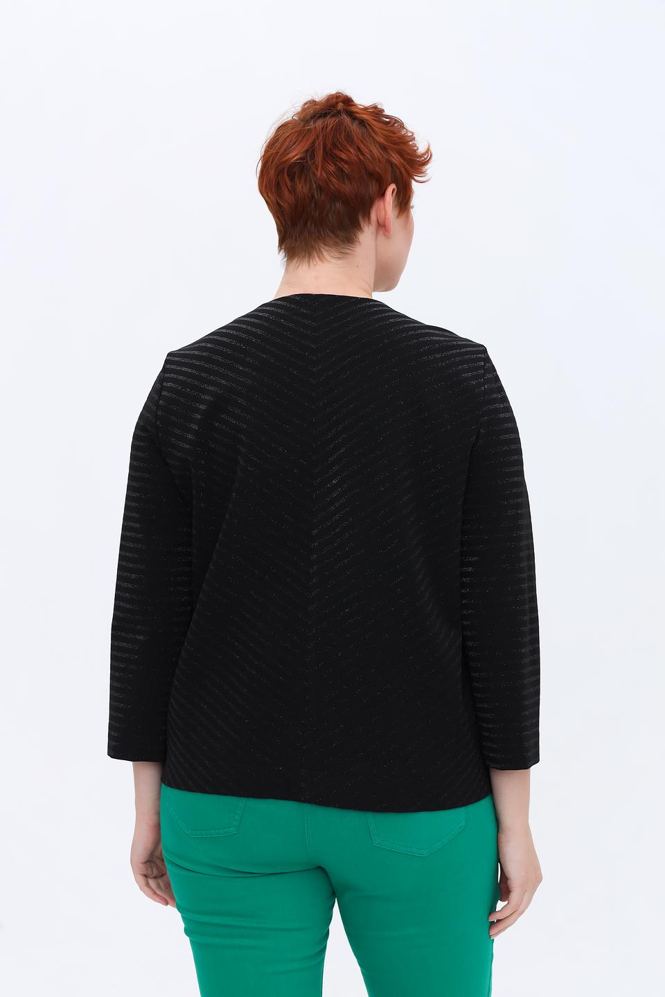 Пуловер Bianca чёрный с узором