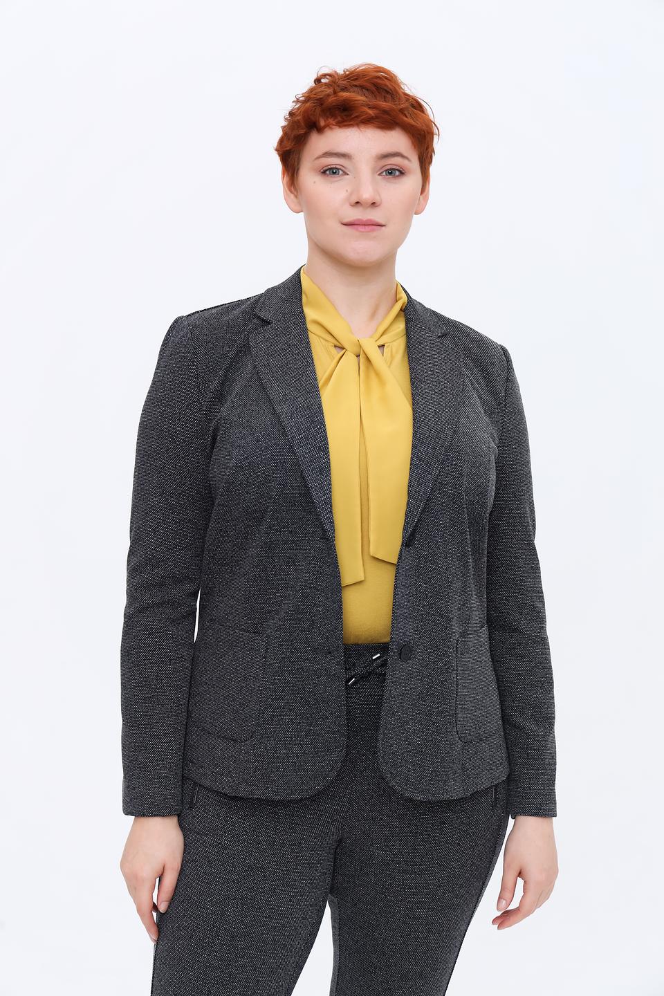 Жакет Lebek в клетку серый