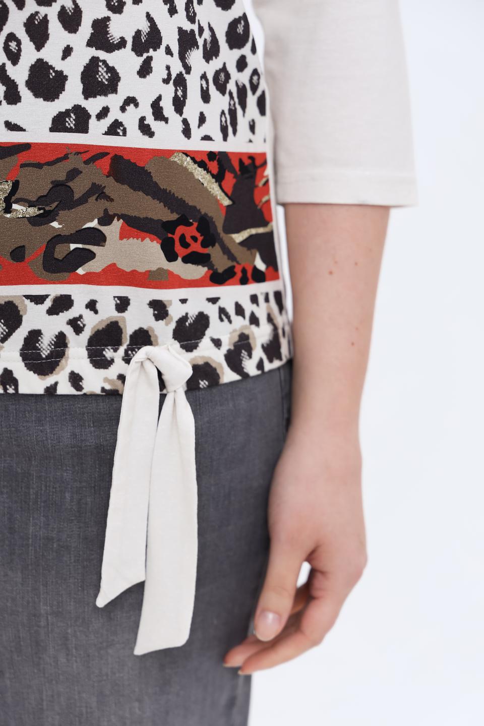 Лонгслив Frank Walder с леопардовым принтом