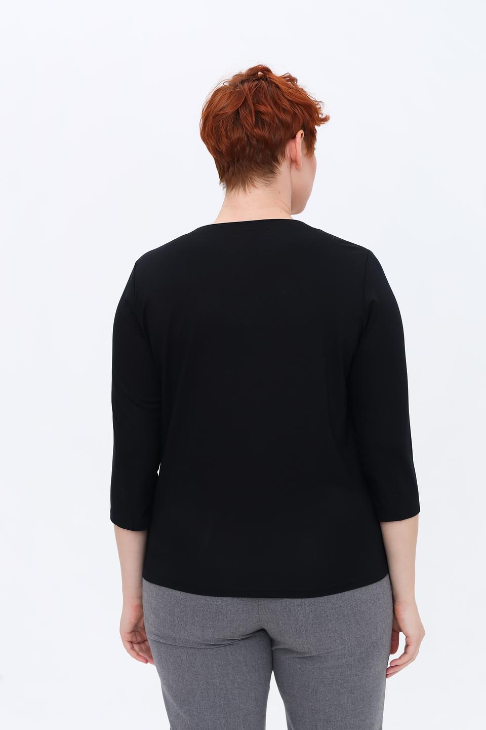 Блуза Frank Walder с фигурным вырезом черная