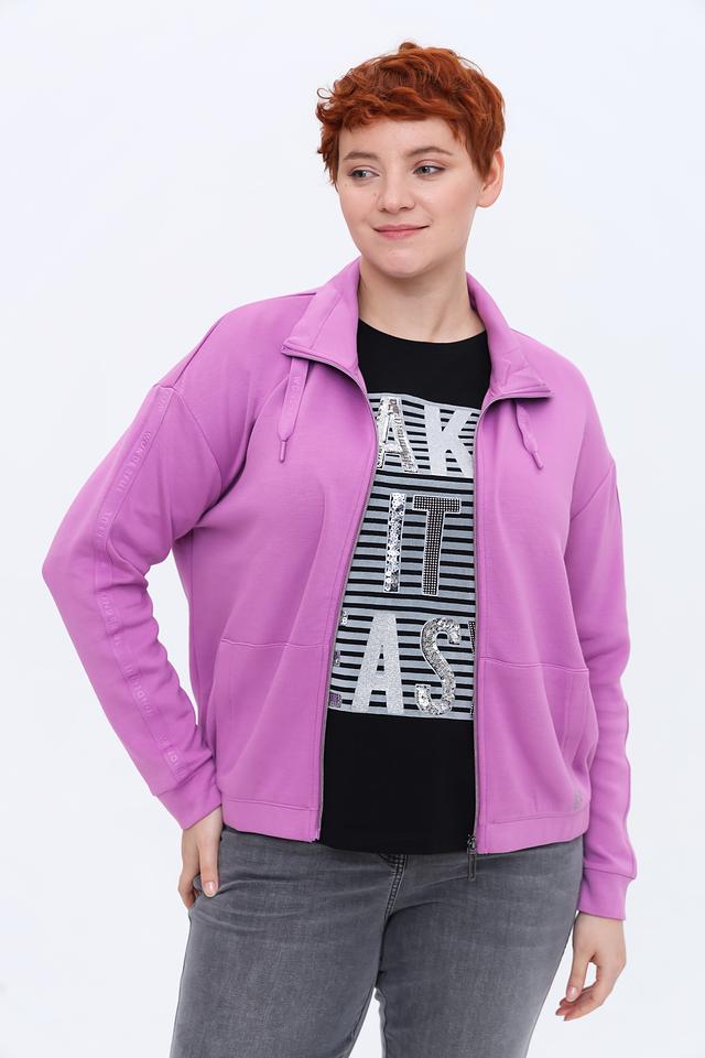 Толстовка Lebek на молнии лавандовая