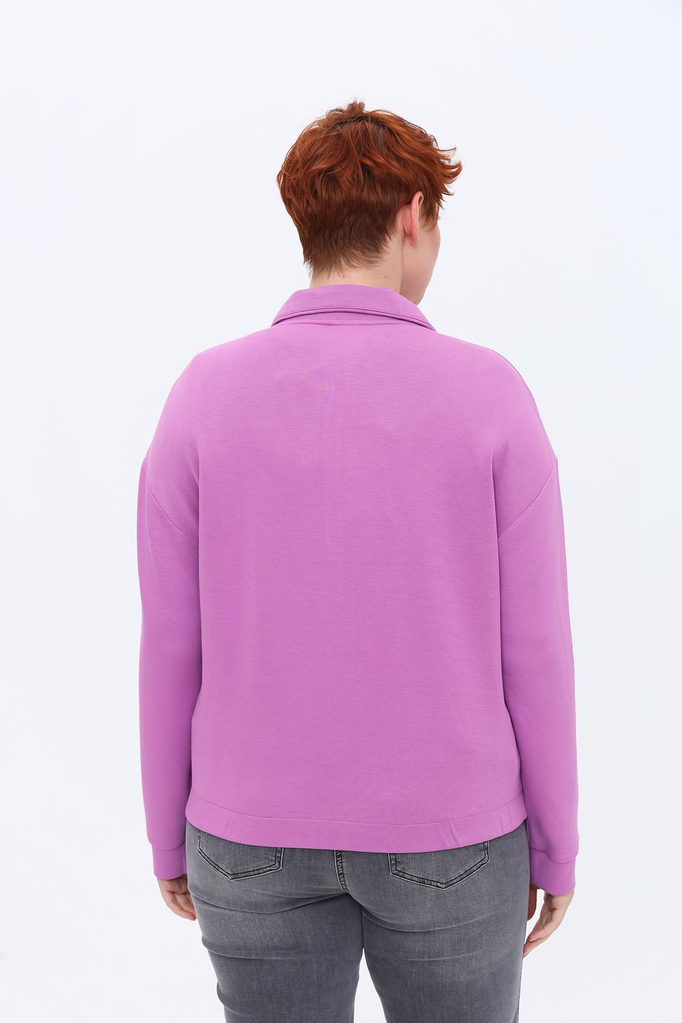 Толстовка Lebek на молнии лавандовая