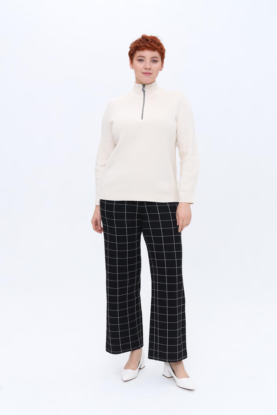 Пуловер Lecomte с молнией кремовый