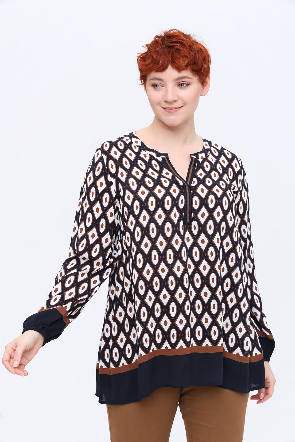 Блуза Frapp с геометрическим принтом