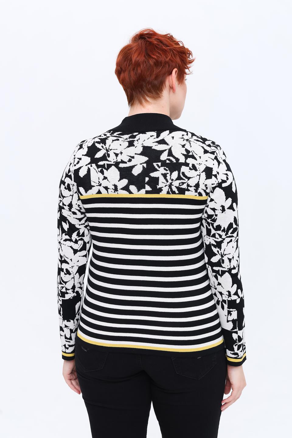 Пуловер Rabe collection черно-белый