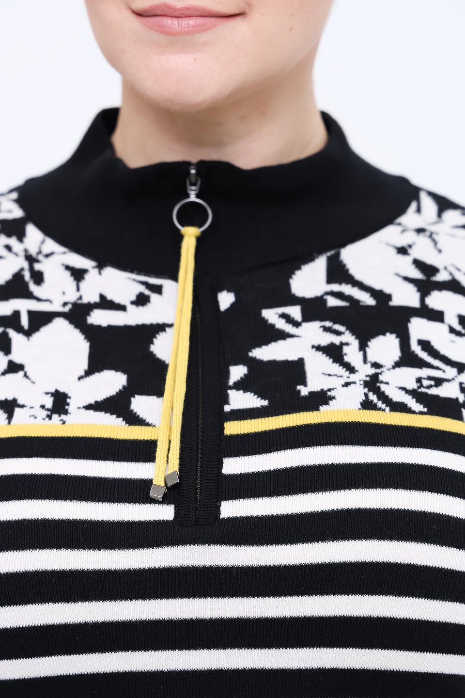 Пуловер Rabe collection черно-белый