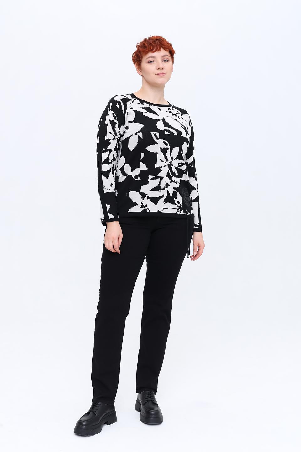 Пуловер Rabe collection с цветочным принтом