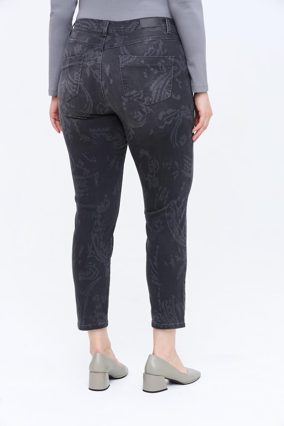 Джинсы Rabe collection с узором серые