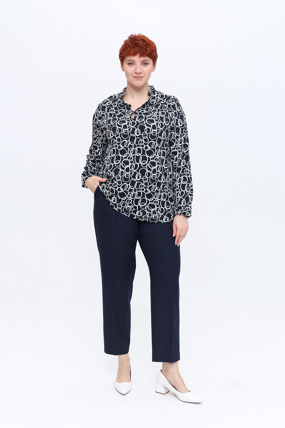 Блуза Erfo с принтом в полоску