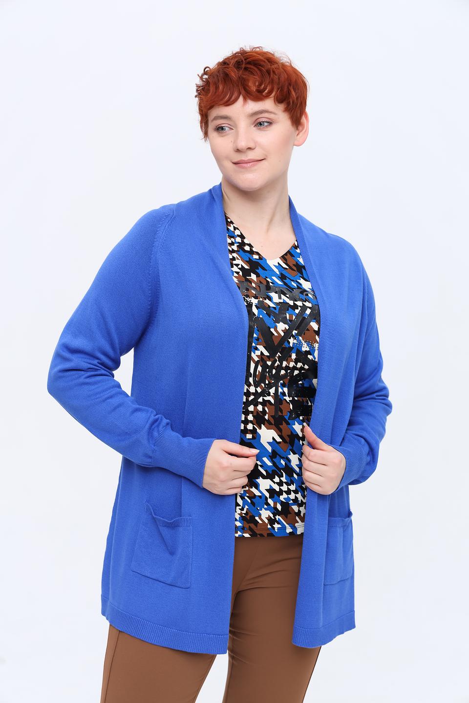Кардиган Erfo синий вязаный