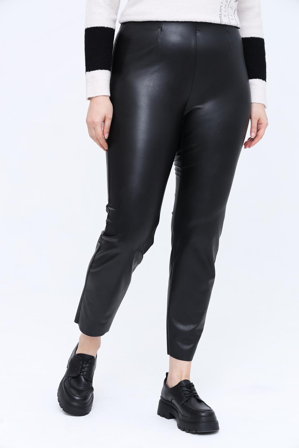 Брюки Frank Walder из экокожи чёрные