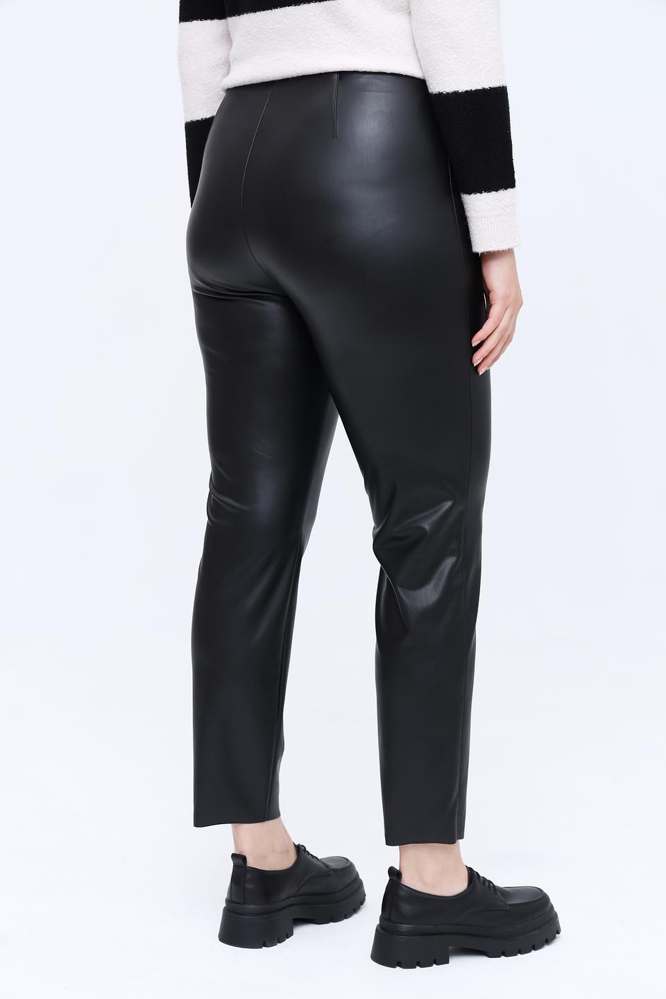 Брюки Frank Walder из экокожи чёрные