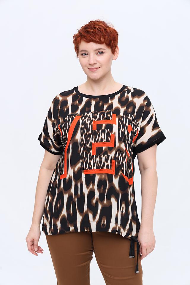 Блуза Frapp с леопардовым принтом