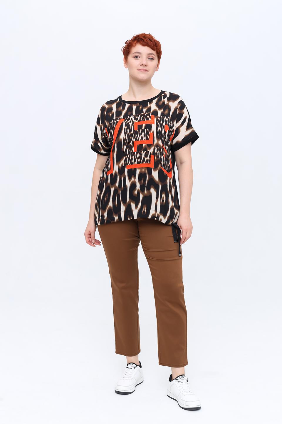 Блуза Frapp с леопардовым принтом