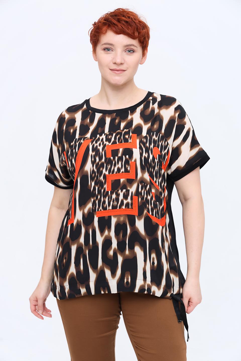 Блуза Frapp с леопардовым принтом