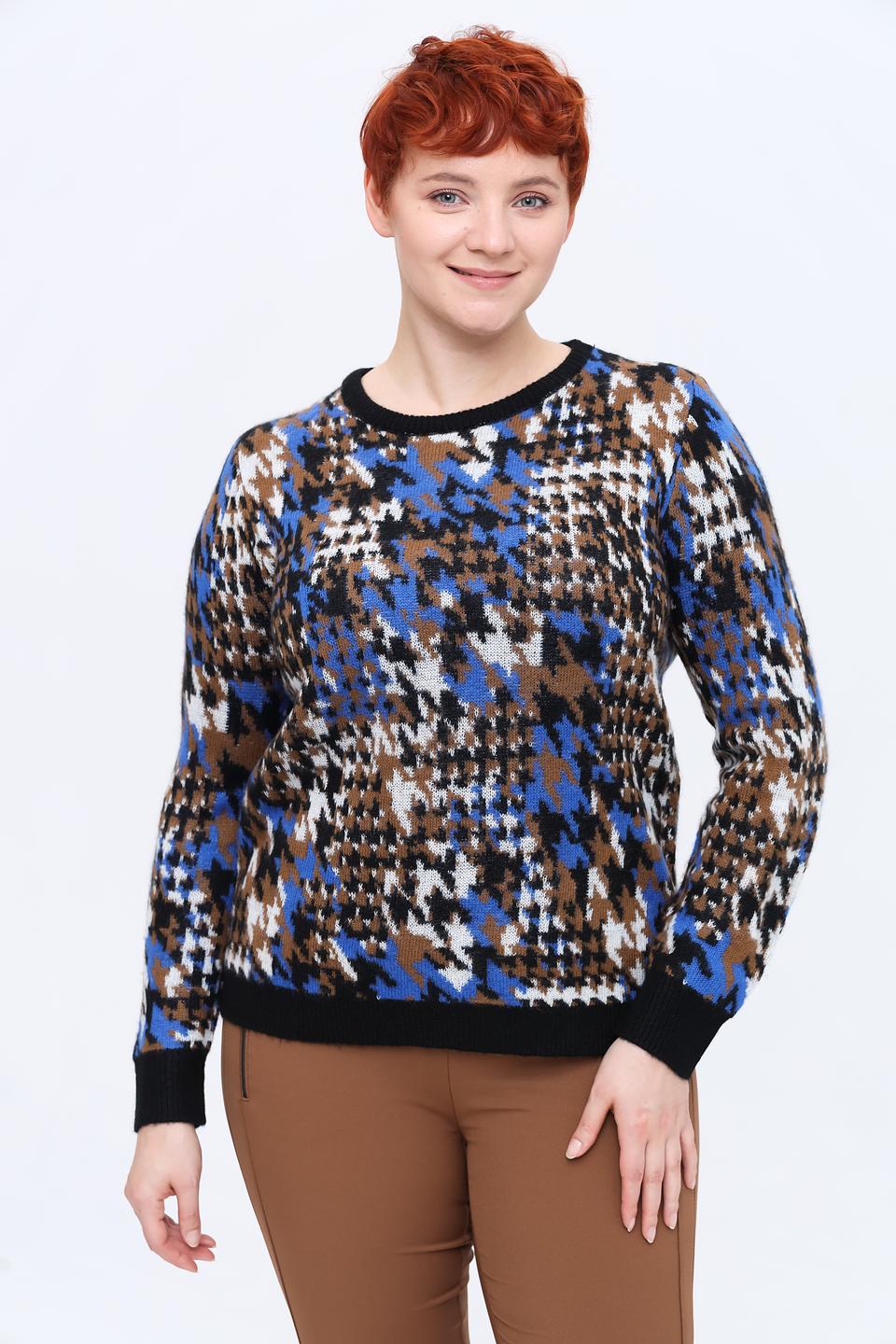 Пуловер Lebek в клетку