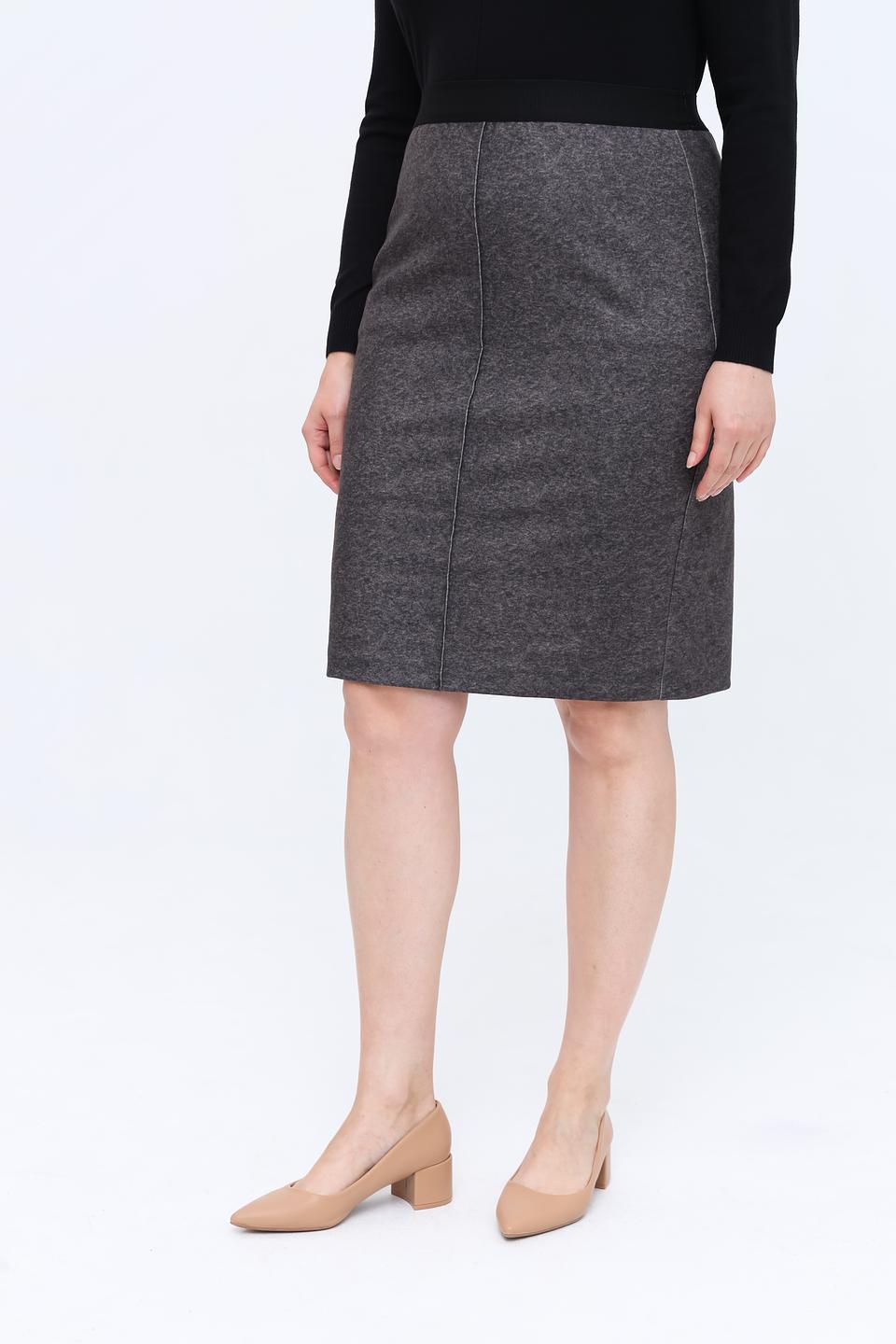 Юбка Frank Walder серая приталенная