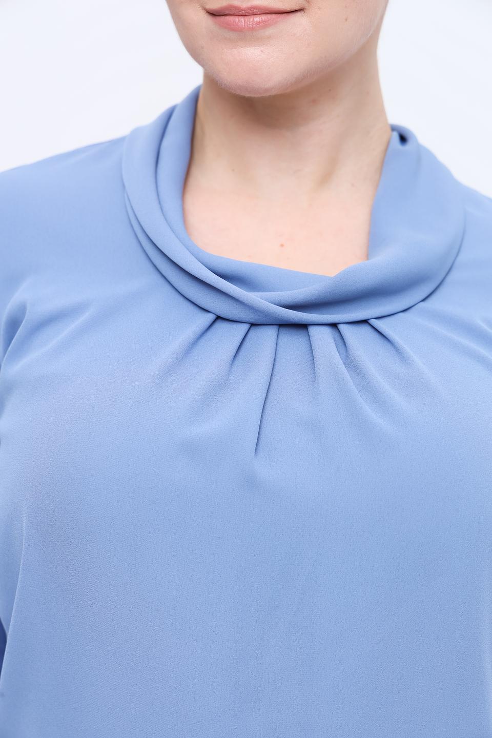 Блуза Frank Walder с воротником-стойкой голубая