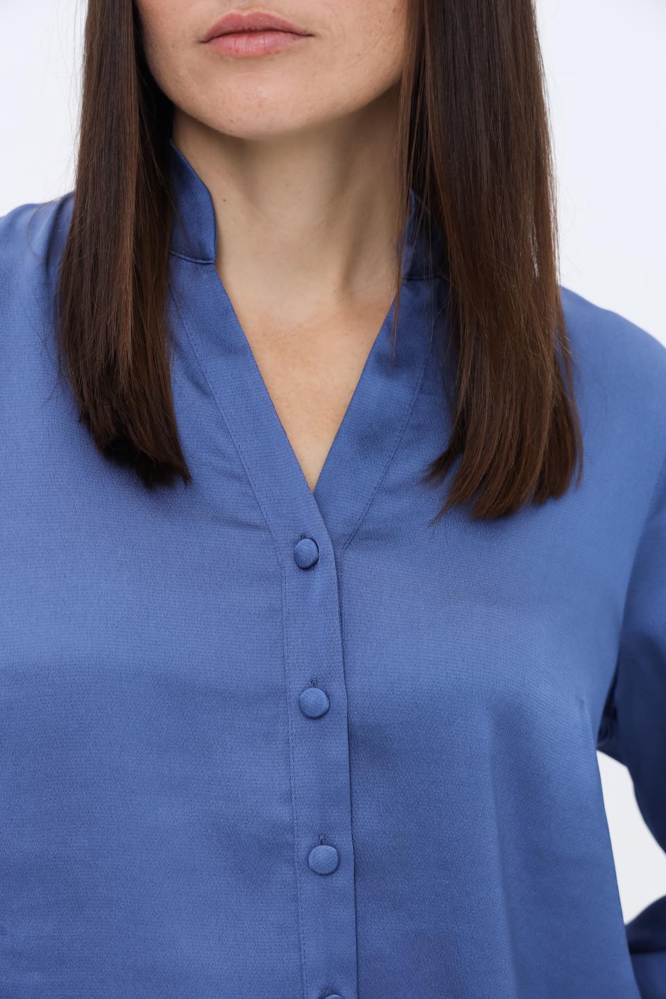 Блуза More and More голубая с рукавами-фонариками