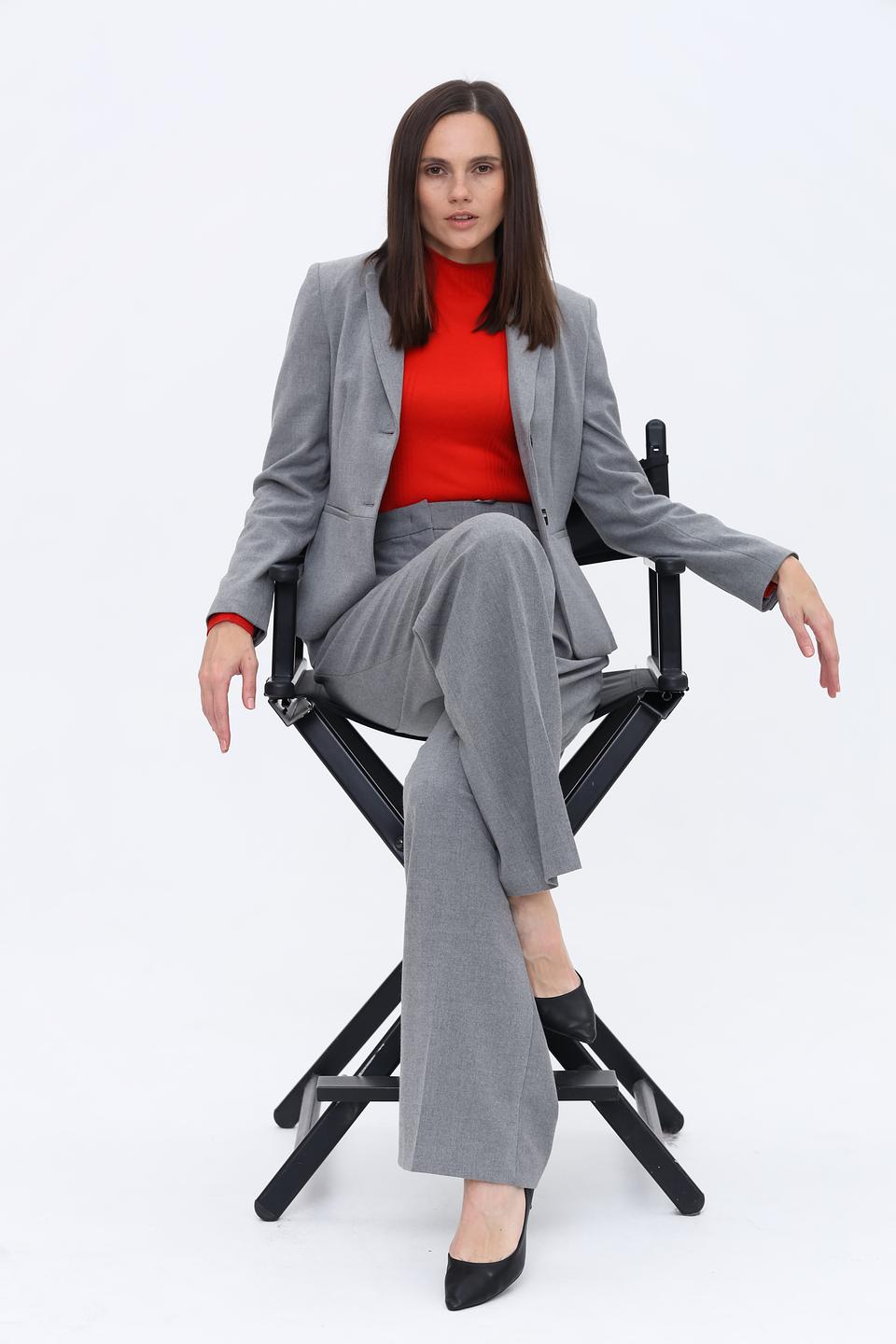 Жакет More and More серый приталенный