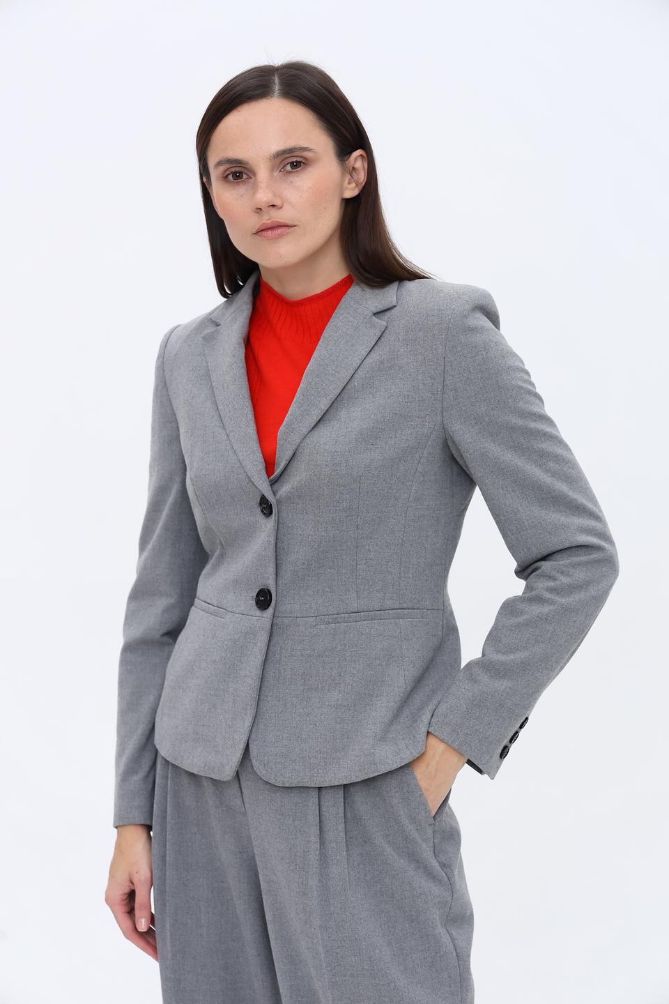 Жакет More and More серый приталенный