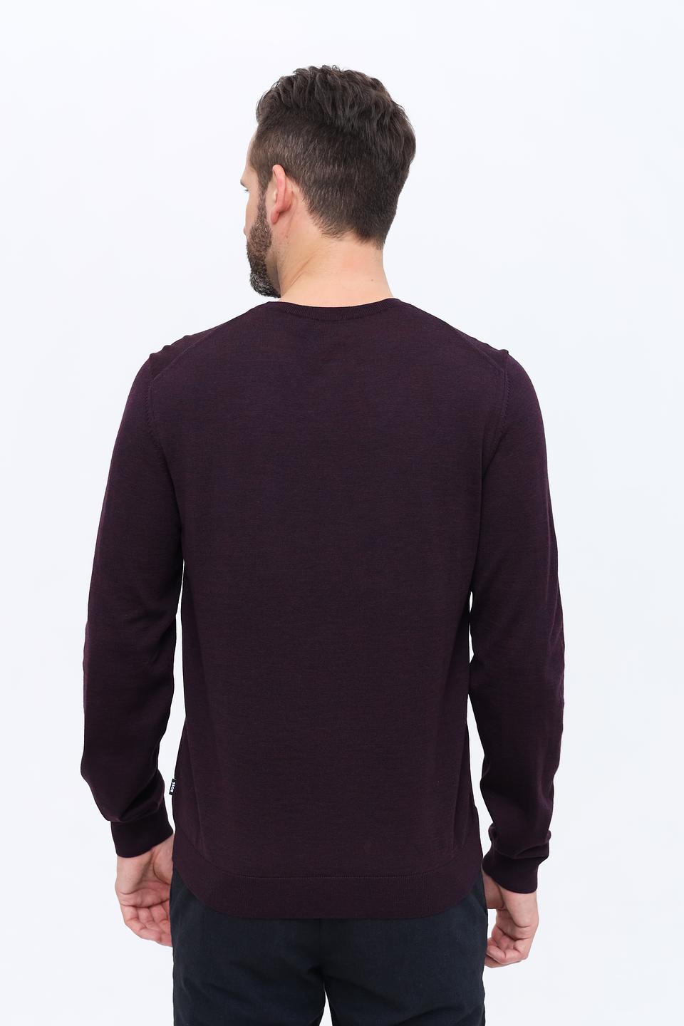 Джемпер Boss Black V-образный бордовый