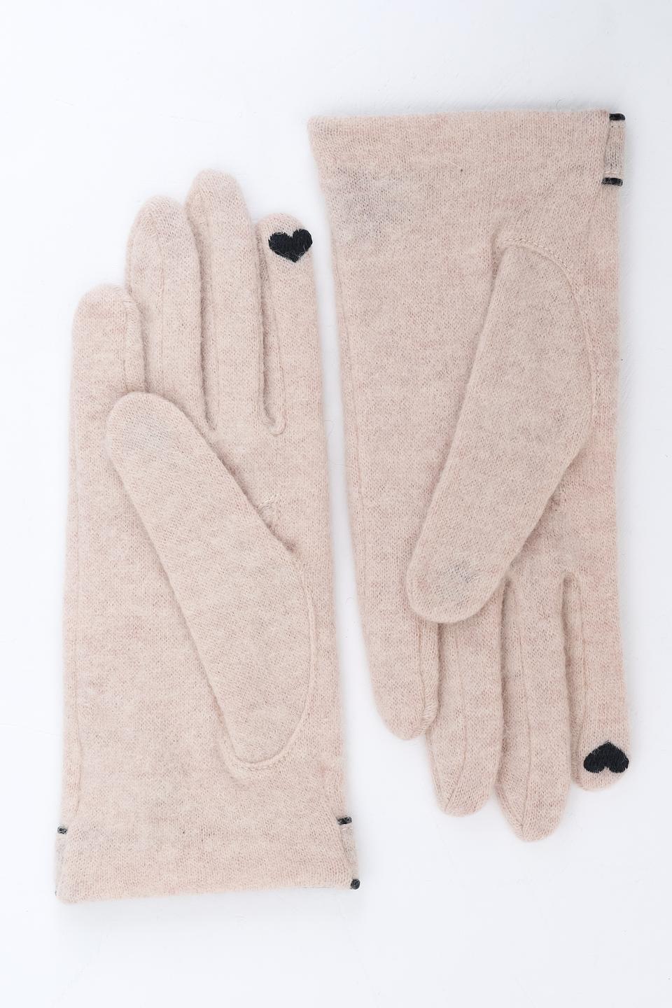 Перчатки Roeckl бежевые с сердечком