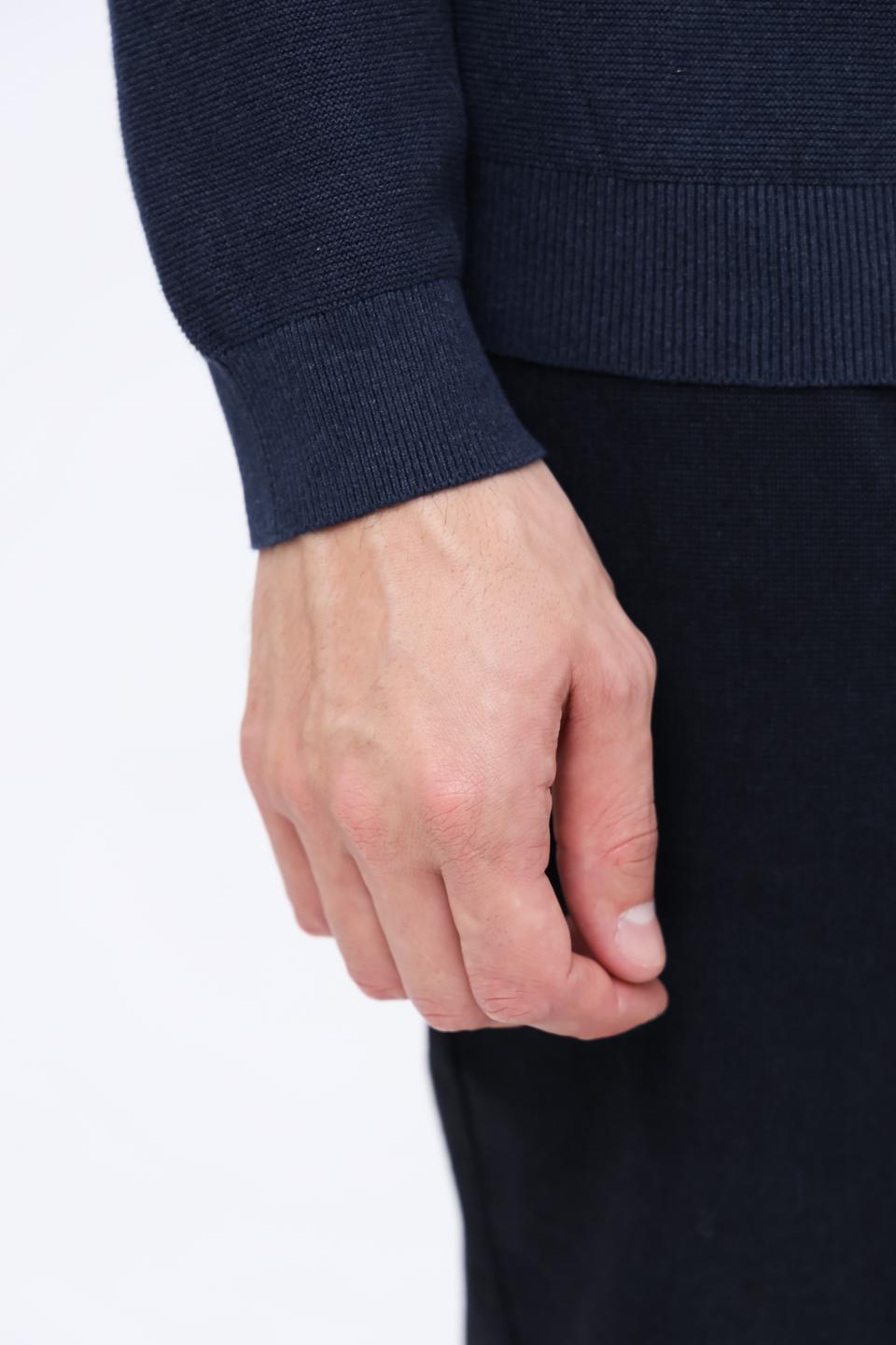 Джемпер Ragman V-образный тёмно-синий