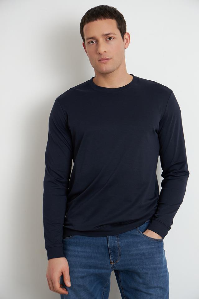 Лонгслив Ragman базовый тёмно-синий