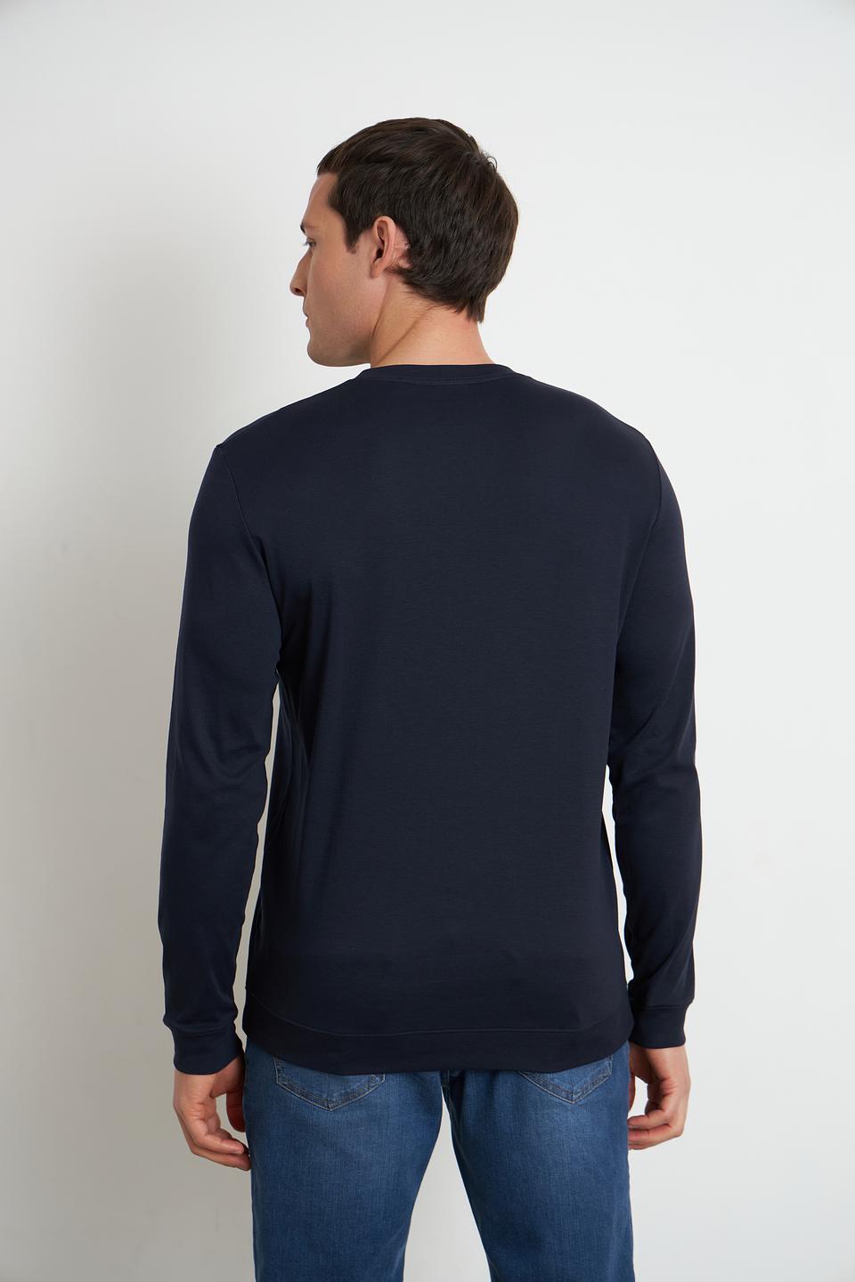 Лонгслив Ragman базовый тёмно-синий