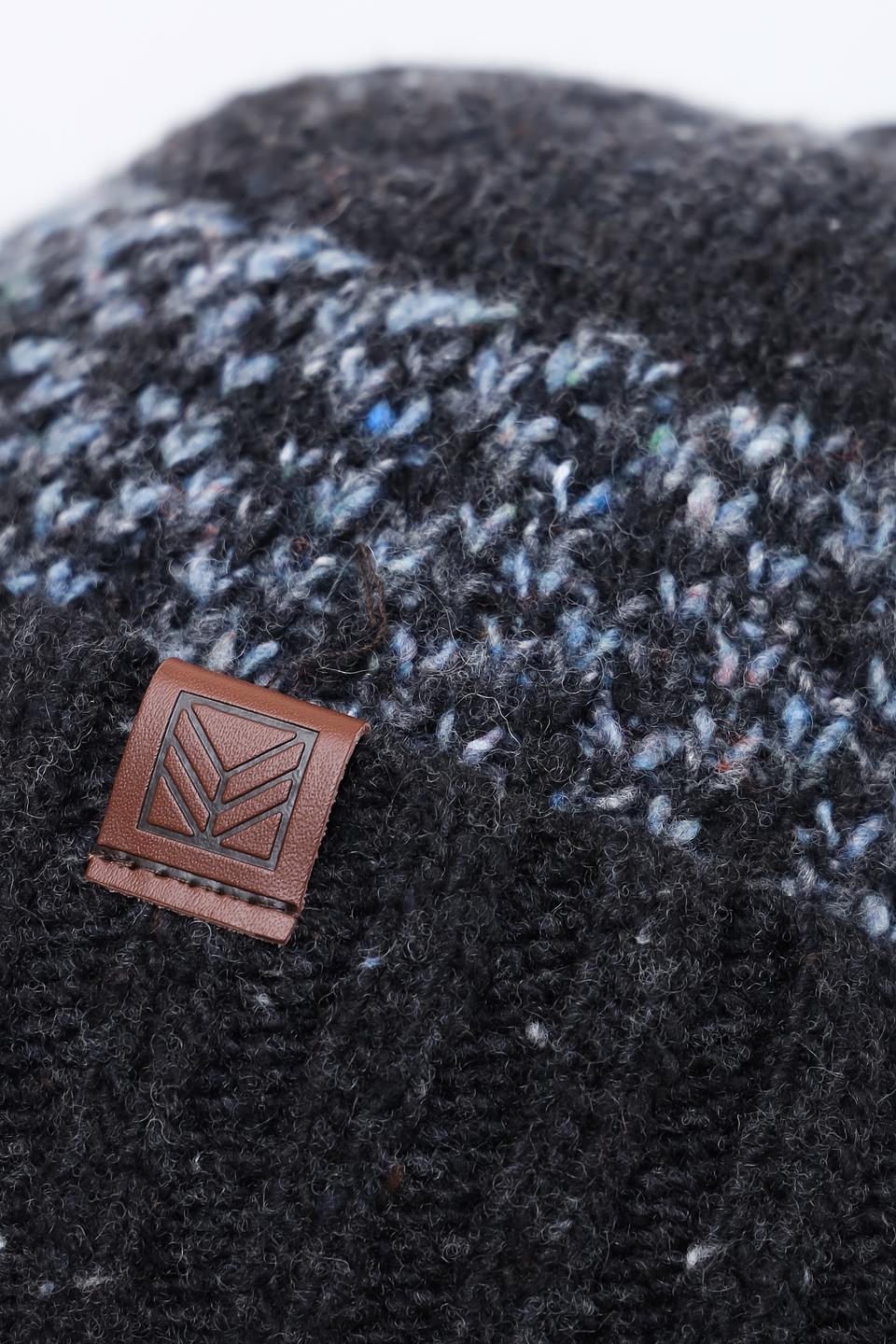 Шапка Marhatter мужская чёрная с узором