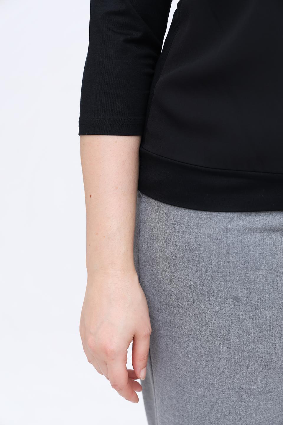 Блуза Frank Walder черная с драпировкой