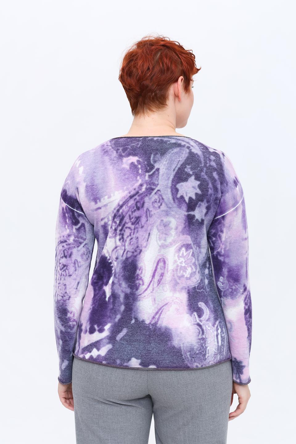 Пуловер Rabe collection с принтом лиловый