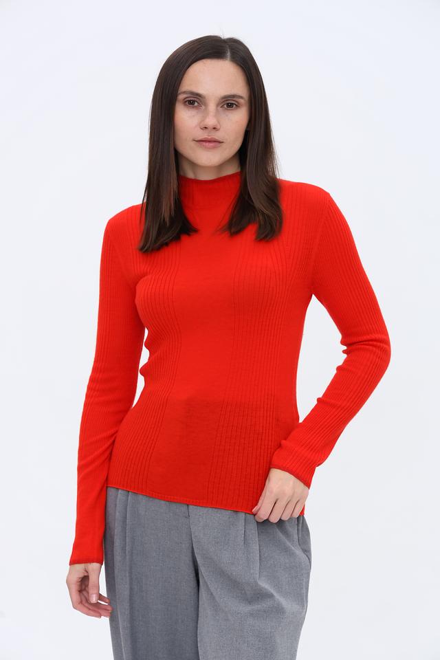 Пуловер Marc Cain красный с горлом