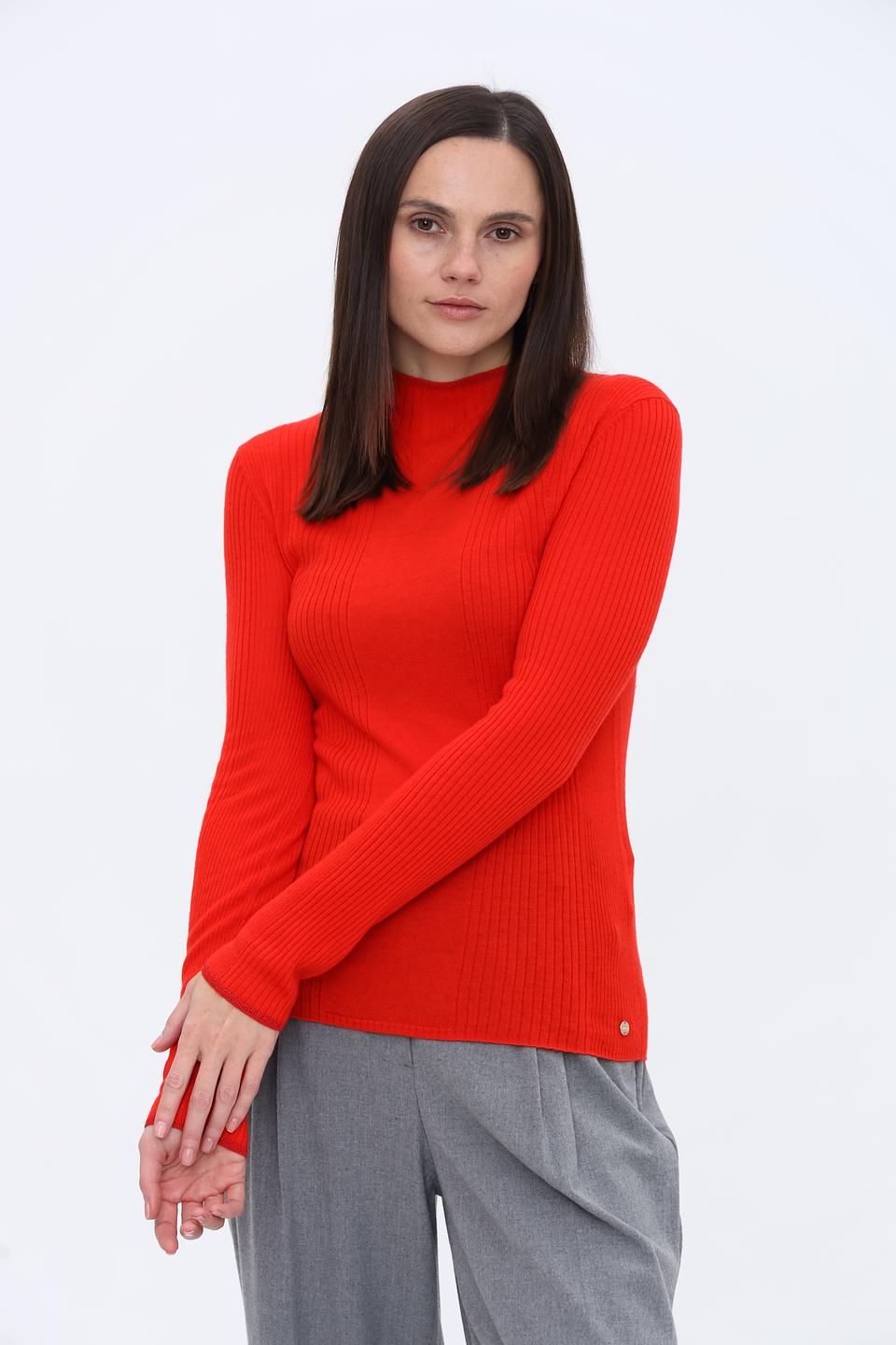 Пуловер Marc Cain красный с горлом