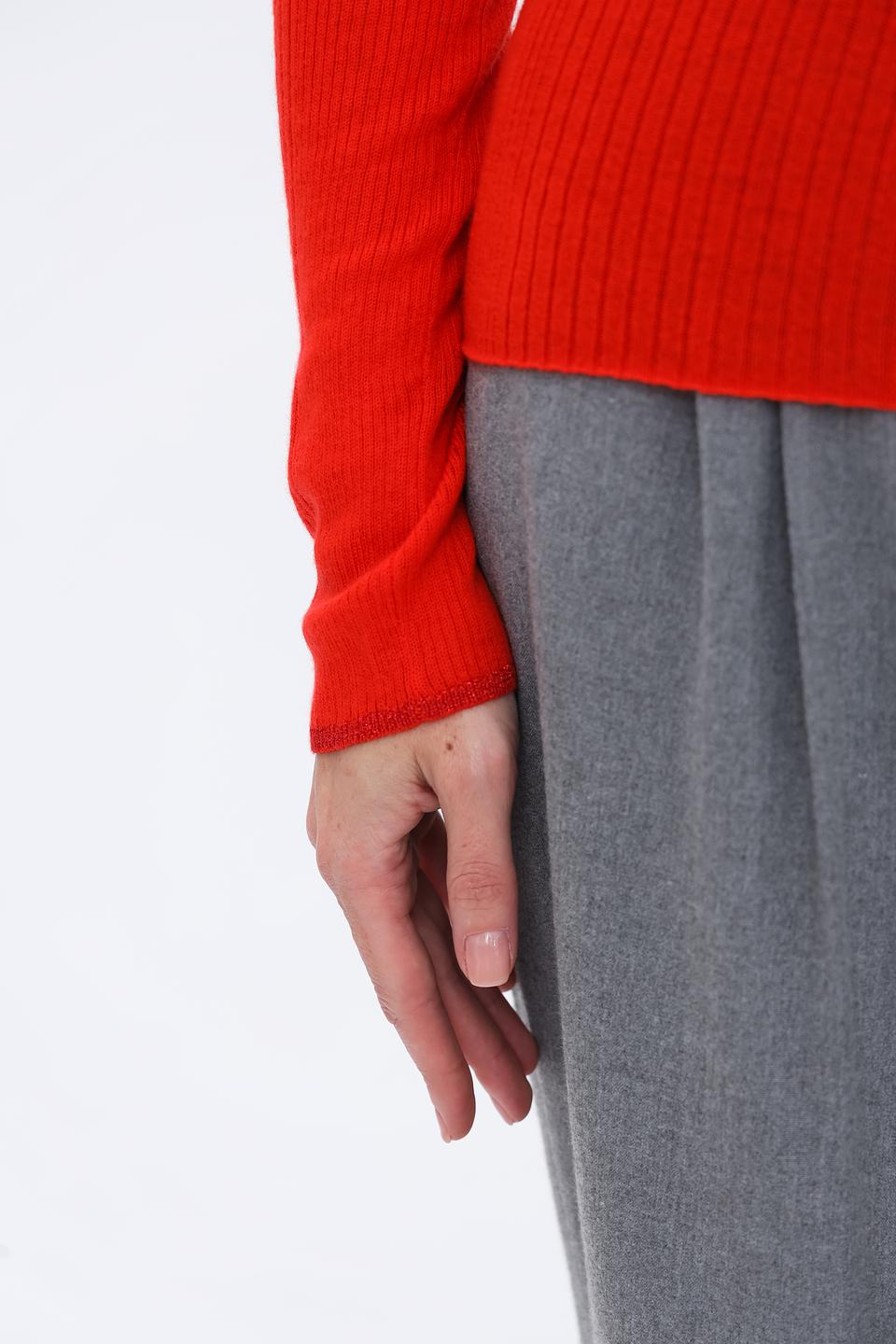 Пуловер Marc Cain красный с горлом