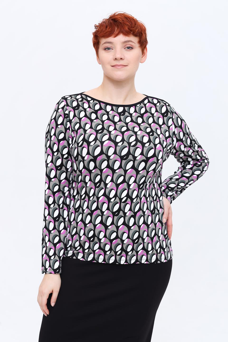 Лонгслив Lebek с геометрическим принтом